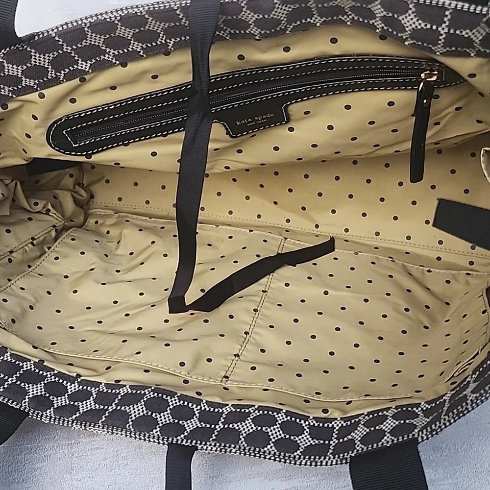 Kate Spade Black and White Geometric Diaper Bag